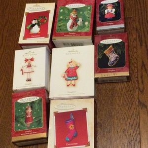 Bundle of 8 Hallmark Daughter ornaments